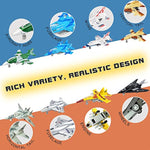 Fighter Jet Military Vehicle Airplane Toy Army Air Force Die Cast Aircraft Model Plane For Kids Toy Set Collection With Lights And Sounds Bump And Go Action Toy