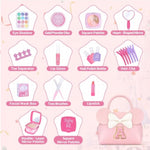 Pretend Makeup Kit For Toddlers Kids- 21Pcs Make Up Toys With Initial Toddler Purse - Birthday Gifts For 3 4 5 Years Old Girls Vanity Set Christmas Birthday Gift Pink M