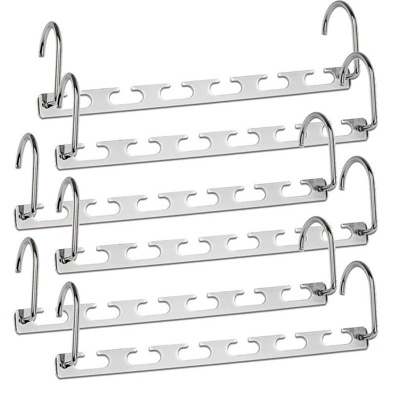 6 Pack Closet Space Saving Hangers, Multi-Purpose Metal Magic Hangers Cascading