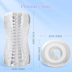Male Masturbator Pocket Pussy, TPE 3D Realistic Texture Spiral Tunnel Stroker
