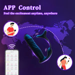 Adjustable Prostate Massager & Cock Ring – Vibrating Anal Beads for Intense Pleasure
