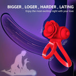 Dual Vibrating Cock Ring & Clitoral Stimulator – Waterproof Silicone Couples Toy