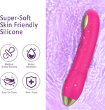 Rechargeable Waterproof G-Spot Vibrator with 10 Modes for Women & Couples (Rose)