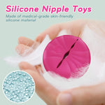 Rechargeable Vibrating Nipple Clamps – 10 Modes, Lightweight Silicone for Pleasure