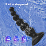 APP-Controlled Vibrating Anal Beads Butt Plug, 9 Vibration Modes, Waterproof