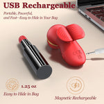 3-in-1 Finger Vibrator for Women, 10 Modes, Interchangeable Heads, Clitoral & G-Spot Stimulator, Mini Silicone Massager for Couples