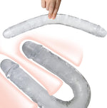 12'' Transparent Double-Ended Dildo – Flexible, Realistic & Versatile for All