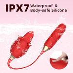 3-in-1 Rose Clitoral Vibrator – G-Spot, Nipple & Couples Stimulator with 10 Modes