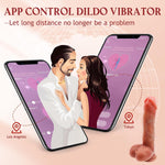 Realistic Thrusting Dildo Vibrator with 10 Vibration & 5 Thrust Modes, APP Control