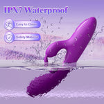 Rabbit Vibrator Dildo - Waterproof G-Spot & Clitoral Stimulator with 9 Modes