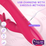 Heated G-Spot Rabbit Vibrator with 10 Modes – Realistic Dildo & Clitoral Stimulator