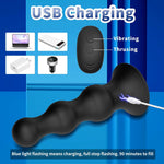 Remote Inflatable Anal Vibrator with 10 Modes & Prostate Massage for Men & Women