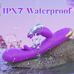 3-in-1 Rabbit Vibrator with 7 Vibration, 10 Rabbit Modes & 7 Flapping for Women