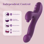 Clitoral Thumping Rabbit Vibrator for Women, G-Spot & Clit Stimulation, 3x5x10 Modes