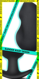 Silicone Anal Plug for Comfortable Long-Term Wear, Curved Base, 5.35"x2.16"