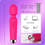 Powerful Wand Vibrator with 8 Speeds & 20 Modes, Waterproof & Quiet for Clitoral & G-Spot Stimulation