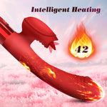 Realistic Dildo Vibrator with 10 Licking & Vibration Modes for G-Spot & Clitoral.