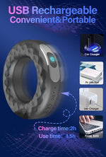 Rechargeable Vibrating Cock Ring – 10 Modes for Enhanced Pleasure & Performance