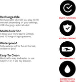 Rechargeable Waterproof Rabbit Vibrator – G-Spot & Clitoral Stimulator for Women