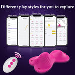 APP-Controlled Wearable Butterfly Vibrator – Dual Motor, 9+9 Modes, Pink