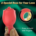 Rose Vibrator for Women – 8 Licking Modes, 360° Rotating, Nipple & Clitoral Stimulator