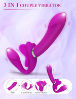 Strapless Double-Ended Vibrating Dildo – 12-Mode G-Spot & Clitoral Stimulator