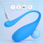 APP-Controlled G-Spot Vibrator Egg, Wearable Panty Vibrator with 9 Modes, Blue