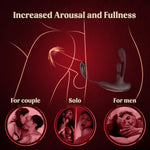 Prostate Massager with Vibrating Cock Ring – 10 Kneading & 10 Vibration Modes