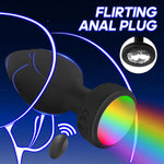 Remote Control Anal Plug Set – 3-Piece Vibrating Butt Plugs with 10 Modes & LED Light
