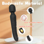 Heated G-Spot & Clitoral Vibrator Wand – Waterproof Massager for Women & Couples