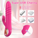 Thrusting Rabbit Vibrator – G-Spot & Clitoral Stimulator with 10 Vibration Modes