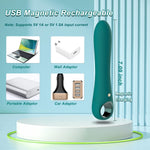 Rechargeable G-Spot Vibrator with 10 Modes, Soft Silicone Massager for Clitoral, Vaginal & Anal Stimulation
