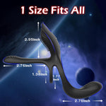 3-in-1 Vibrating Cock Ring with 10 Modes, Couples Sex Toy for Men & Women