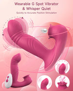 Rose G-Spot & Clitoral Vibrator – 10 Suction, 10 Vibration & 10 Wiggling Modes