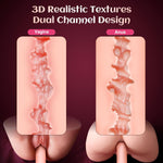 Vibrating Male Masturbator Toy with 12 Vibration Modes, 3D Soft Realistic Stroker