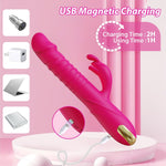 Thrusting Rabbit Vibrator with 10 Modes & Clitoral Stimulator for Women & Couples