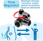 Deluxe Silicone Shower Enema Kit with Comfortable Nozzle Attachments