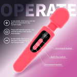 Rechargeable G-Spot & Clitoral Vibrator with 30 Modes – Powerful Wand Massager
