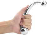 G-Spot Stimulating Dual-Ended Metal Wand, Curved Fetish Plug for Couples