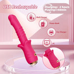 Thrusting G-Spot Vibrator with 9×9 Modes, Realistic Dildo & LED Display for Women