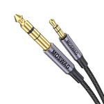 6.35Mm Male To 3.5Mm Male Trs Stereo Audio Cable 3.28Ft/1Meter With Zinc Alloy Housing And Nylon Braid Compatible For Ipod Laptop Home Theater Devices Amplifiers And More