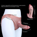 Triangle Silicone Elastic Wearable Dildo Strap On Dildo Underwear With 4.33In Hollow Penis, Reusable Wearable Strapless Dildo Sleeve Adult Sex Toy For Men
