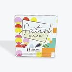 Assorted Latex Oral Dams – 12 Pack, Grape, Strawberry, Vanilla & Spearmint Scents