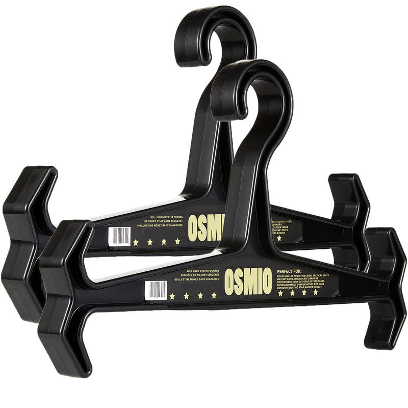 Osmio (2 Pack) Hanger For Tactical Vest Heavy Duty Attachments (Black)