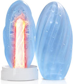 Heated Dual-Texture Male Masturbator with TPE Sleeve, Heating Rod & Storage Box