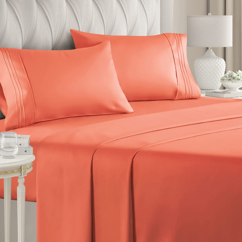 Full Size Sheet Set - Breathable & Cooling Sheets - Hotel Luxury Bed Sheets -