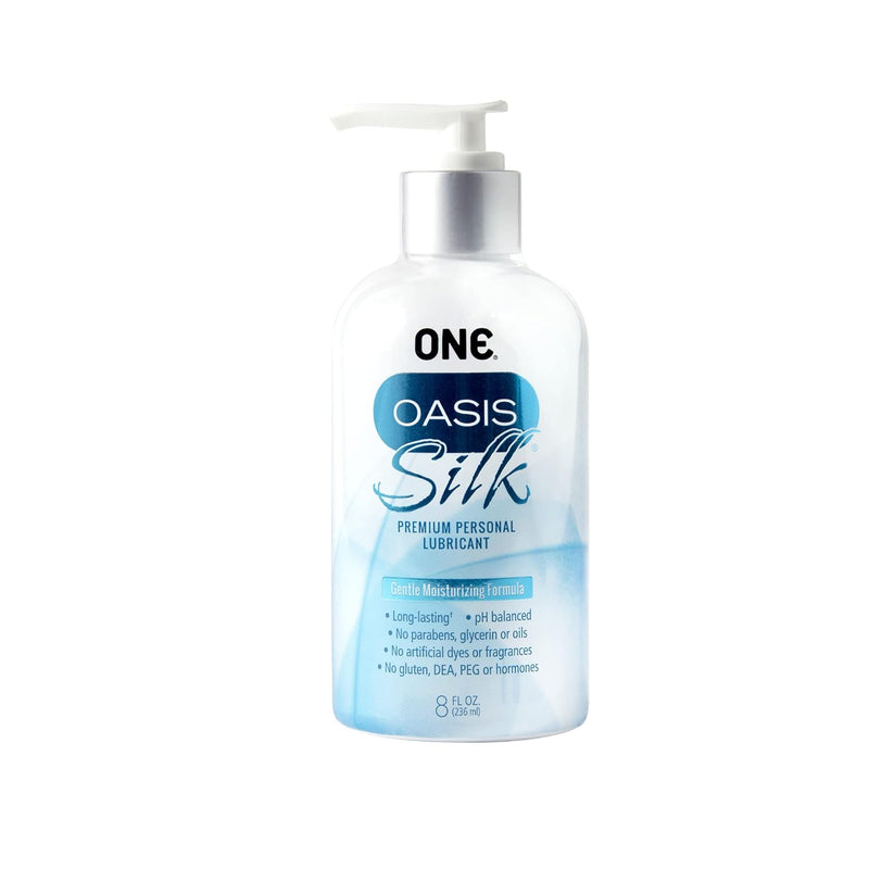 Oasis Silk | Premium Personal Hybrid Lubricant | Gentle, Easy To Clean, Longer-Lasting Formula | Non-Sticky, Silky, And Ultra Hydrating | 8Oz. Pump Bottle, Bundle Of 3