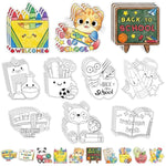 30 Pcs Back to School Coloring Magnet Craft Kit, DIY Welcome Back Classroom Activity
