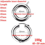 Stainless Steel Men'S Metal Penis Ring With Delayed Ejaculation And Adjustable Penis Weight Physical Training Ring, Sizes 40-50Mm, 30-40Mm
