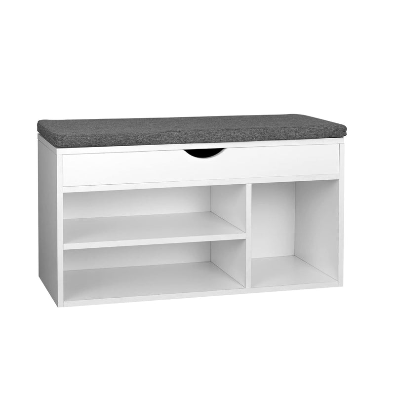 Shoe Bench With Padded Cushion, Shoe Storage Bench Entryway With Storage, Shoe